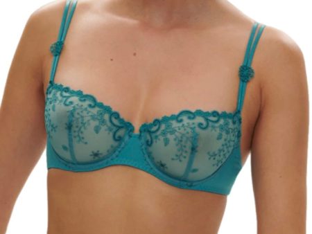 Simone Perele Delice Half Cup Bra Atoll Blue Hot on Sale