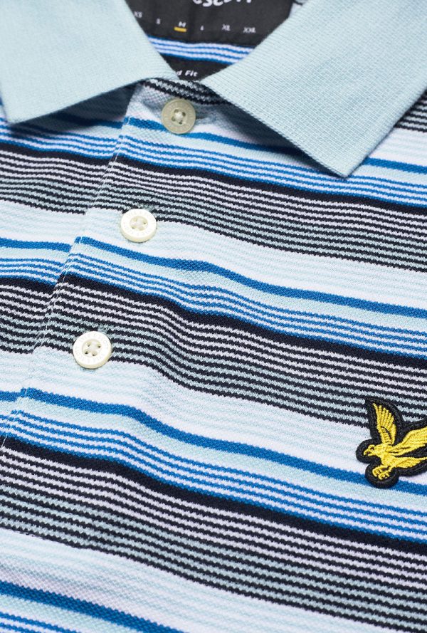 LYLE AND SCOTT STRIPE POLO SHIRT on Sale