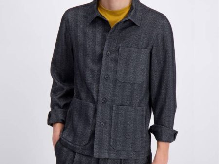 LINDBERGH HERRINGBONE OVERSHIRT For Cheap