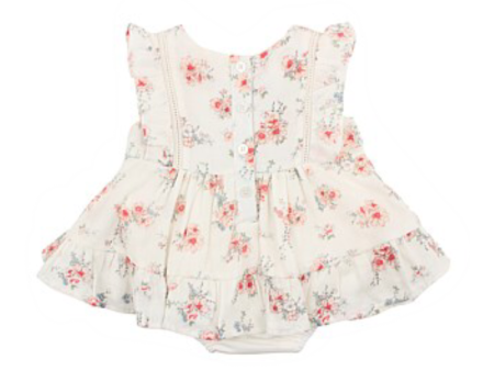 Bebe Lilly Print Over-Romper Dress Cheap