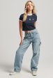 SUPERDRY VINTAGE RINGER CROP TSHIRT For Discount