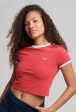 SUPERDRY VINTAGE RINGER CROP TSHIRT For Discount