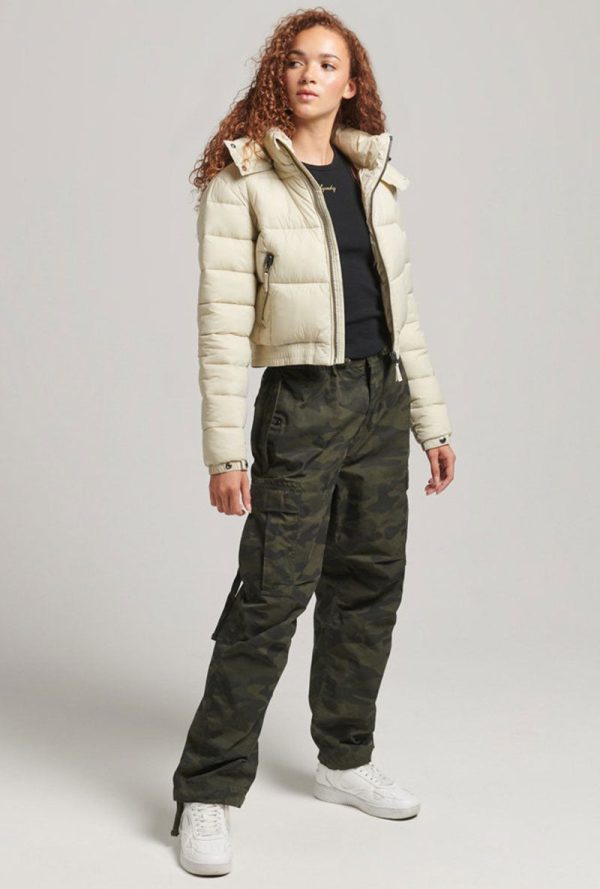 SUPERDRY FUJI CROP HOODED JACKET For Cheap