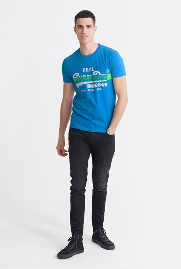 SUPERDRY VL CROSS HATCH TEE Hot on Sale