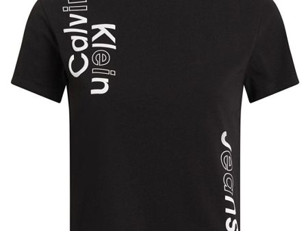 CALVIN KLEIN CROPPED LOGO TSHIRT Discount