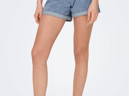 ONLY VEGA HW MOM DENIM SHORTS on Sale