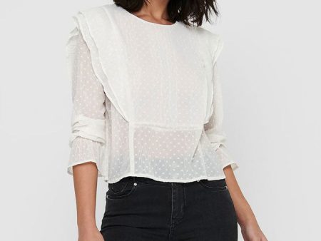 ONLY ELLIE DOT FRILL BLOUSE on Sale