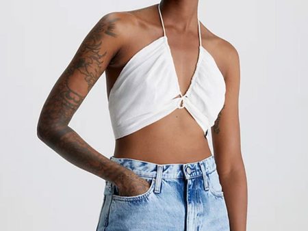 CALVIN KLEIN DRAWSTRING BRA TOP Online now