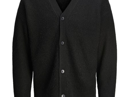 JACK AND JONES ROLLIE WAFFLE KNIT CARDIGAN Online now