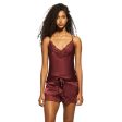 Ginia Layla Camisole and Short Set Ruby Red on Sale