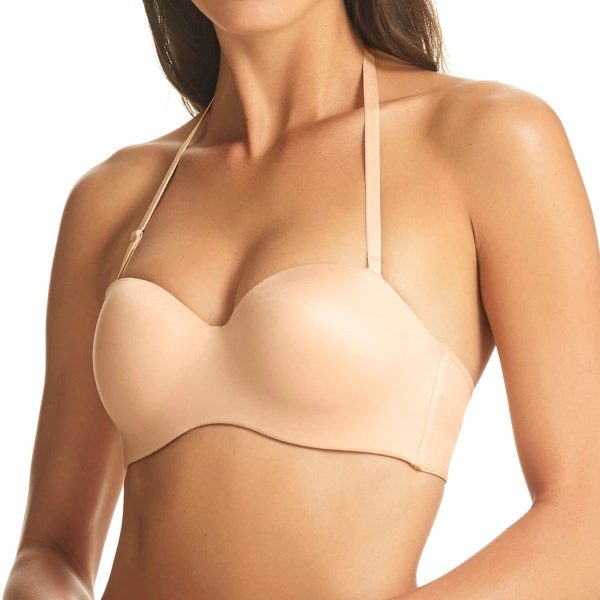 Fine Line Nude Memory Strapless Bra For Cheap