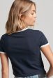 SUPERDRY VINTAGE RINGER CROP TSHIRT For Discount