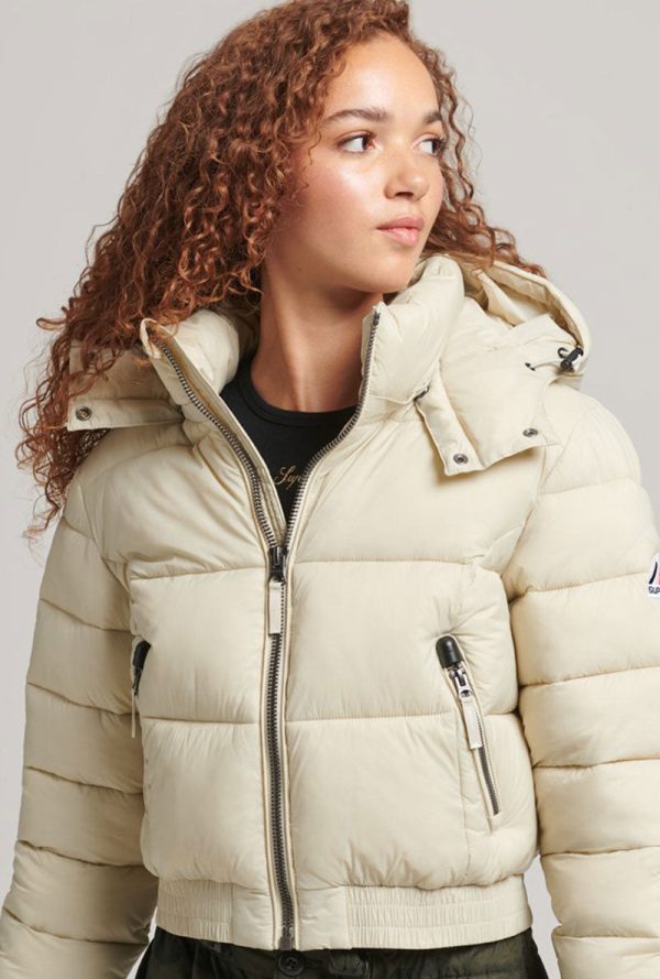 SUPERDRY FUJI CROP HOODED JACKET For Cheap