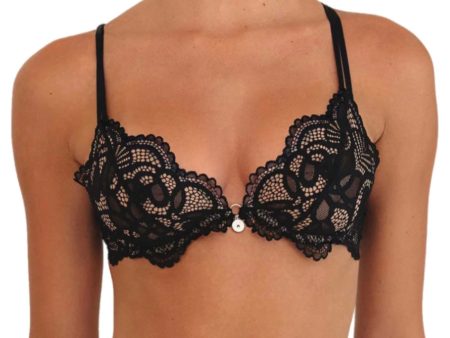 Naran Out All Night Black Non-Padded Underwire Bra For Cheap