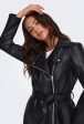 JDY ETTA LONG FAUX LEATHER COAT on Sale