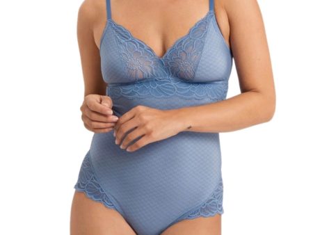 Hanro Marilyn Bodysuit Dusty Blue on Sale