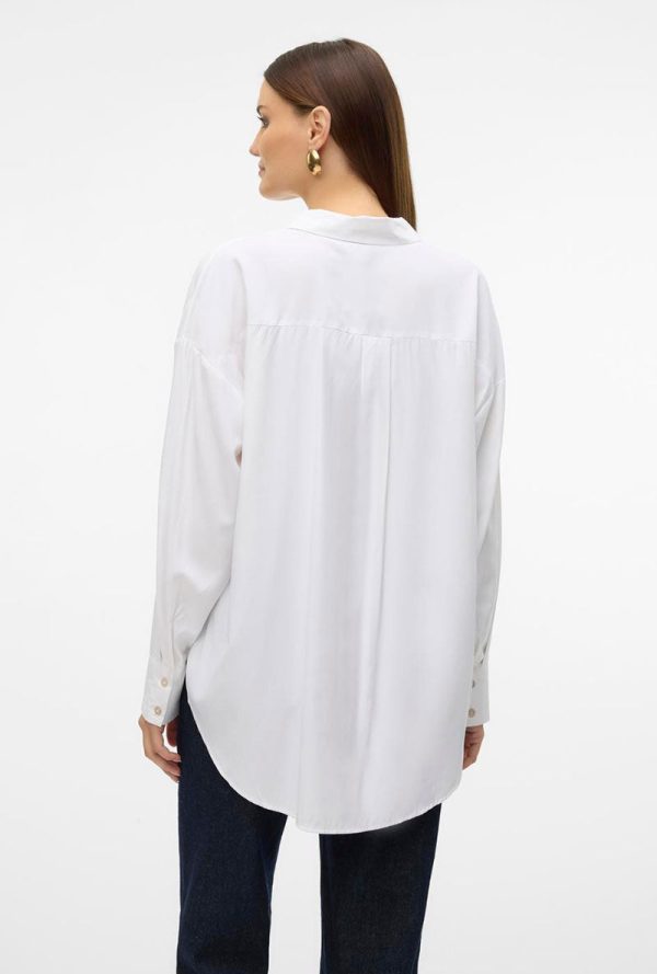 VERO MODA NORA LS OVERSIZE SHIRT Online now