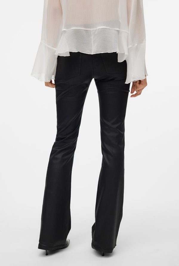 VERO MODA FLASH FLARED COATED PANTS Hot on Sale