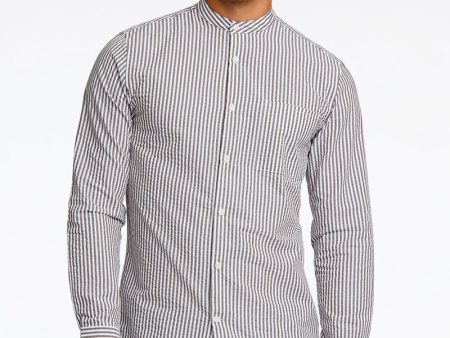 LINDBERGH SEERSUCKER MANDERIN LS SHIRT Discount