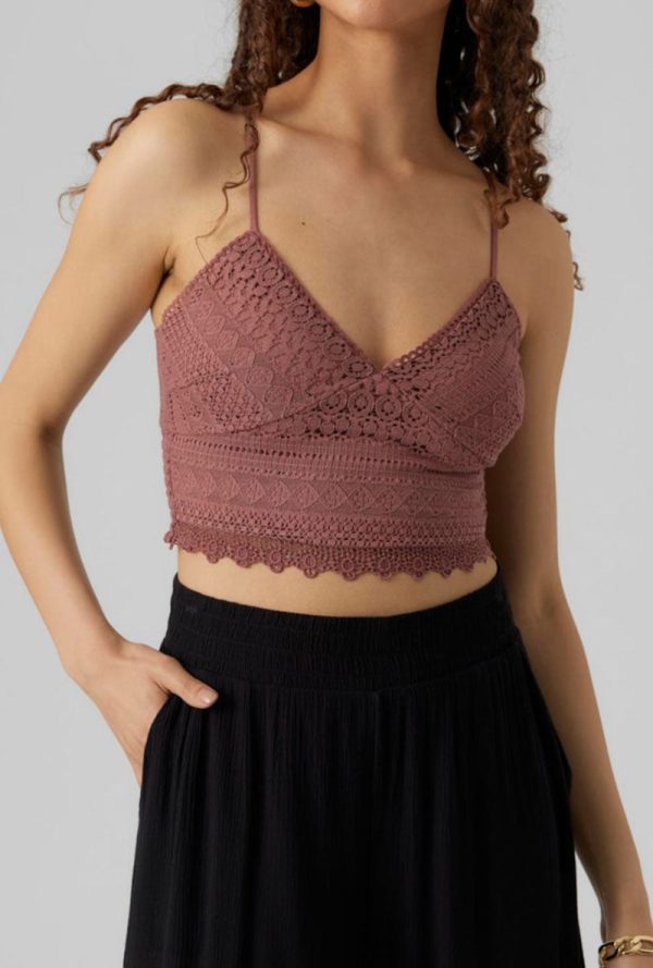 VERO MODA HONEY LACE CROPPED TOP on Sale