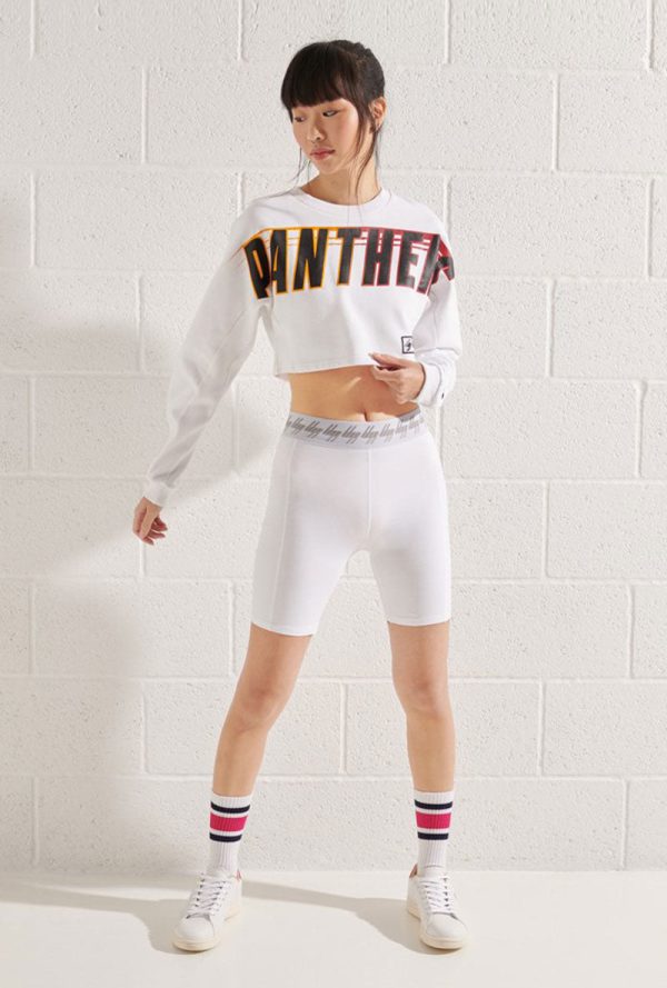 SUPERDRY PANTHERS CROPPED BATWING TOP For Sale