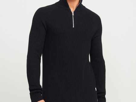 JACK AND JONES PANNEL KNIT HALF ZIP Online now