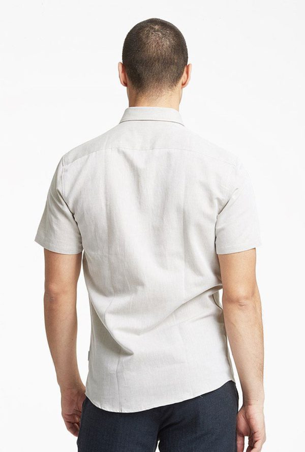 LINDBERGH LINEN BLEND S S SHIRT Online now