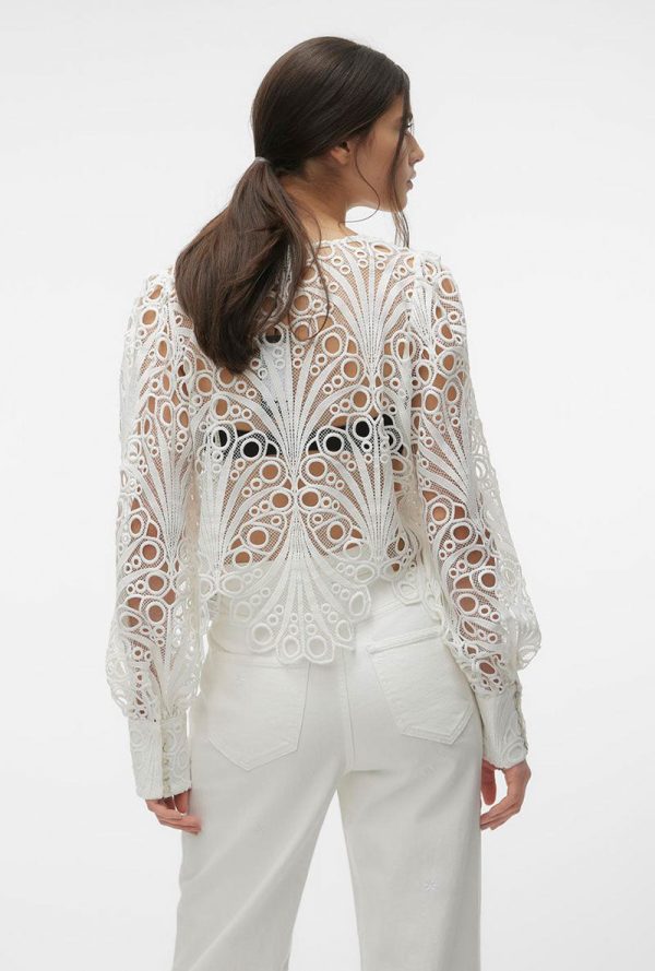 VERO MODA NIKKI LACE LS TOP Online Hot Sale