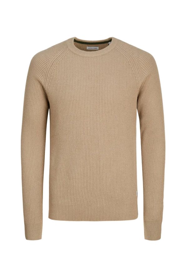 JACK AND JONES PANNEL CREW KNIT Online now