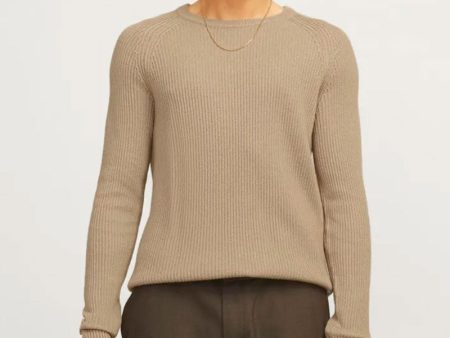 JACK AND JONES PANNEL CREW KNIT Online now