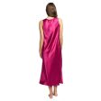 Love and Lustre Mono Silk Long Nightie Cerise Fashion