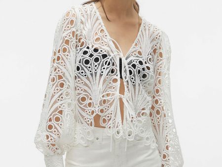 VERO MODA NIKKI LACE LS TOP Online Hot Sale