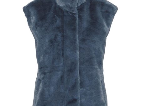 VERO MODA SONJA POPPY FAUX FUR WAISTCOAT Online Hot Sale