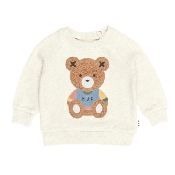 Hux Baby Teddy Hux Sweatshirt Oat Marle Hot on Sale