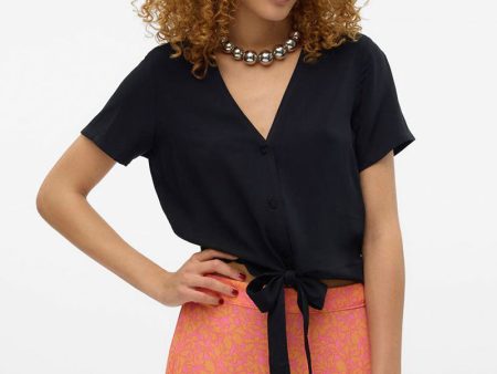 VERO MODA EASY JOY SS TIE SHIRT Online Hot Sale