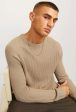 JACK AND JONES PANNEL CREW KNIT Online now