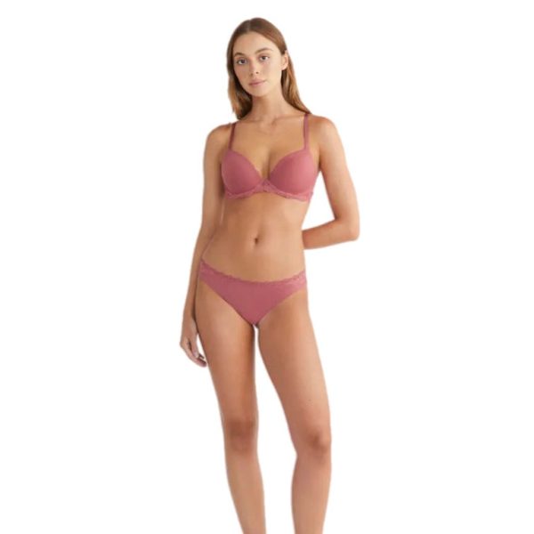 Calvin Klein Seductive Comfort Lotus Floral Bikini Brief Raspberry Blush Online Sale