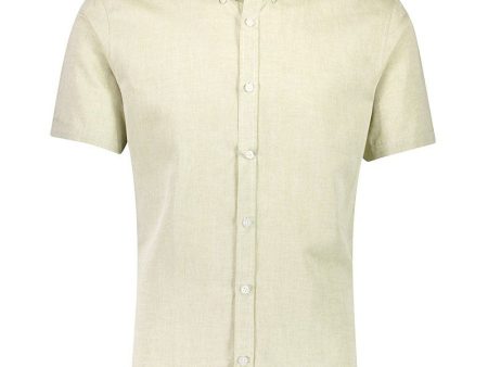 LINDBERGH LINEN BLEND S S SHIRT Online now